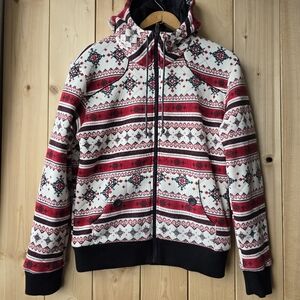 Columbia Titanium Nordic Snowflake Aztec Pattern Transition Jacket Womens Large